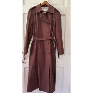 Vintage London Fog Trench Coat – Plaid Lined, Belted, Size 12